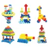 Juguetes de educación temprana de inteligencia ensamblados de escritorio creativos para niños, variedad de bloques de construcción de partículas hexagonales para empalmar y armar tú mismo