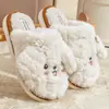 Pantuflas de Algodón para Mujer Interior Hogar 2025 Nuevo Hogar Otoño e Invierno Exterior Cálido Pareja Pantuflas de Invierno para Hombre