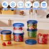 Caja de Almacenamiento para Refrigerador Caja para Sopa Crisper Pequeña Lonchera Redonda 500ml Caja de Embalaje Caja para Alimentos Arroz Integral