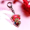 Llavero acrílico de dibujos animados de One Piece, colgante accesorio para mochila de One Piece Luffy Zoro al por mayor, One Piece