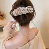 Pinza de pico de pato de alta gama con estampado floral de leopardo estilo coreano 2026 nuevo clip para el cabello para mujer, accesorio para el cabello con pinza de garra recta para la parte posterior de la cabeza