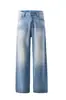 Ropa para Hombre Fengshe / Presenta principalmente jeans rectos vintage desgastados para hombre, lavados y blanqueados, en estilo American high street, pantalones largos versátiles