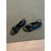 Encuentro Primero Temporada 2026 Primavera/Verano Nuevos Tacones Altos de Punta Fina Sandalias de Punta Cerrada Versátiles con Hebilla para Mujer