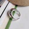 Anel Banhado a Prata para Mulheres, Moderno e Único, Estilo Coreano, Tendência, Coreano, Estilo Europeu e Americano, Decorativo, Dedo Indicador, Estilo Japonês, Luxo Leve, Design Geométrico