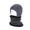 Conjunto de Dos Piezas de Gorro y Bufanda Cálidos para Otoño e Invierno para Hombres, Gorro de Punto para Padres de Mediana Edad y Mayores, Gorro de Lana Engrosado, Versátil