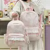 Mochila de Encaje Delicada Estilo Coreano Ins Hada Nueva para Estudiantes de Secundaria, Bolso Escolar de Alto Valor, Mochila de Viaje