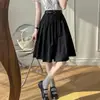 Nuevo Diseño Primavera y Verano 2026 con Cinturón, Falda Midi Blanca Plisada Estilo Coreano para Mujer con Cintura Elástica