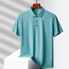 21 Cores Camiseta Polo Masculina de Manga Curta Poliamida Ice Silk Sem Costura Camisa Polo Masculina de Alta Qualidade Camiseta Polo Masculina de Manga Curta