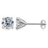Pendientes de Botón Clásicos de Lujo de Nicho con Cuatro Garras de Moissanita para Mujer, Pendientes de Lujo Ligero de Moda, Joyería de Plata de Ley S925, Venta al por Mayor Transfronteriza