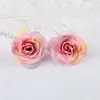 Flor artificial de rosa pequeña estilo europeo rosa flor de rosa cabeza de flor muñeca flor vestido de novia DIY corona accesorios flor de boda esparcir
