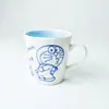 Caneca de Cerâmica Embossada com Esmalte Doraemon Atacado Fofa Desenho Animado Cerâmica Copo de Água Personalizado Criativo Multicor