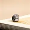 Acessórios de Escultura em Obsidiana Natural DIY com Furo Passante Cabeça de Gato Pixiu Leão Despertar Pingente da Paz Ornamentos de Obsidiana Dourada e Prateada