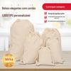 Fornecimento direto da fábrica saco de armazenamento em branco criativo para publicidade LOGO cordão de algodão bolso com cordão de lona
