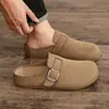 Nova coleção de outono de 2026: mocassins slip-on confortáveis, leves e antiderrapantes com solas grossas, perfeitos para uso casual; sapatos masculinos estilo Birkenstock no atacado