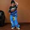 Ropa de Calle de Baile Urbano de Moda para Niños, Estilo Motociclista, Atuendos de Presentación Geniales y Elegantes para Niños, Atuendos de Pasarela Modelo de Verano, Ropa de Práctica Hip-Hop