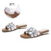 Pantuflas Planas Personalizadas para Mujer para Usar en Verano, Sandalias de Alta Gama para Ropa de Playa Casual y a la Moda con Faldas y Medias Zapatillas para Mujer