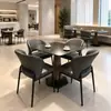 Juego de mesa y silla de hotel de lujo ligero para restaurante, mesas y sillas a juego para proyectos de restaurantes occidentales y cafeterías, juego de mesa y silla comercial para casas de té