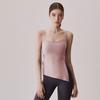 Traje de Yoga Plisado Unilateral Desnudo Top Deportivo Ajustado con Aberturas a Ambos Lados Ropa Interior Deportiva de Una Pieza Camisola Chaleco