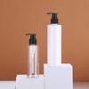 Stock Listo de Fábrica 150ml 300ml 500ml Botella con Bomba para Loción Plástico Gel de Ducha Blanco Botella Recargable para Champú