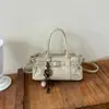 Bolsa Tote de Cor Sólida de Luxo para Mulheres 2026 Novo Modelo com Decoração de Rebites, Bolsa de Ombro Versátil de Grande Capacidade para o Dia a Dia