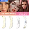 Pegatinas de tatuaje de pecas doradas transfronterizas impermeables a prueba de sudor plateadas para maquillaje de fiesta y bola de discoteca pegatinas de tatuaje reflectantes para la cara
