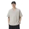 Camiseta Masculina Casual de Verão 2026, Manga Curta, Gola Polo, Nova Estampa, Solta e de Alta Qualidade
