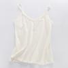 Camisola de Algodón Puro para Mujer Tejido Exterior Look Adelgazante Talla Grande Camisola Capa Interior Camiseta Base Chaleco de Fondo Verano para Mujer