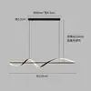 Luz colgante creativa de lujo ligero con tira retorcida para restaurante, luz de tira larga moderna minimalista, lujo ligero italiano para mesa de comedor, diseñador, luz para barra de bar
