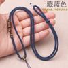Cordão de Colar Tricotado à Mão DIY Pingente de Jade Contas de Buda Ajustável Estilo Chinês Lado Único Olho de Tigre Amarelo Tubo de Madeira Cordão de Pescoço Pendurado Atacado