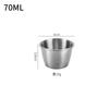 Acero Inoxidable 304 Plato para Dips Tapa de Silicona Sellada a Prueba de Fugas Plato Pequeño Taza para Salsa de Bistec y Ensalada 70ml Plato para Condimentos