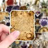 Compra directa transfronteriza [con certificación ce.cpc] 50 pegatinas decorativas creativas de setas de bosque vintage en estilo retro oscuro