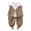 Ropa Infantil Conjunto de Otoño para Niños 2025 Nuevo Conjunto de Tres Piezas con Chaleco y Sudadera con Capucha para Bebé Estiloso de Primavera y Otoño Moderno