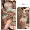Vestido de Encaje Estilo Deseo Puro Shuoyao, Vestido Corto Transparente con Lazo Hombros Descubiertos, Camisón Dulce de Gasa Pura 517