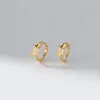 Hebilla de Pendiente Nudo de Cuerda Incrustada con Diamante de Plata de Ley S925 Nalan Estilo Retro Artístico Sentido de Diseño de Nicho Pendientes de Temperamento M08175