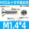 Tornillos Autorroscantes de Cabeza Plana Ranura de Cruz Acero Inoxidable 304 Kb M2M3M4M5
