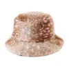 Sombrero de Cuenca de Piel Sintética Otoño Invierno Europeo y Americano Calidez Invernal Patrón de Ciervo Pequeño Ciervo Sombrero de Pescador Sombrero de Invierno Mujeres Navidad