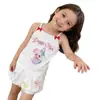 Conjunto de Chaleco y Camiseta de Tirantes para Niña Estilo Europeo y Americano Nuevo de Verano, Conjunto Infantil Casual de Pantalones Cortos y Falda con Dibujos Animados Ins para Bebé
