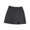 Saia Midi de Conjunto Feminino Primavera e Outono Nova Saia Bodycon para Figura em Pera Saia Calça Anti-Exposição Cintura Alta Fenda Saia Curta Evasê