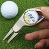 Nuevos suministros de golf, horquilla Guoling, herramienta para divot de golf, horquilla de bola de metal multifuncional/marcador de bola/marcador