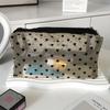Bolsa de Maquiagem de Malha Grande Capacidade Estilo Girly Bolsa de Armazenamento Portátil Estilo Ins Item Quente Transfronteiriço