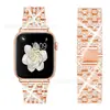 Suministro Directo Transfronterizo de Correas para Apple Watch con Metal de Cinco Filas Completamente Diamantado, Adecuado para iWatch Generaciones 1-11, Modelo Femenino de Diamante Colorido
