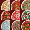 Decoração de Bolo de Natal 2025 Árvore de Natal Bengala Floco de Neve Forma Contas de Açúcar Agulha de Açúcar Doce Decoração de Confeitaria Plug-in