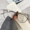Gafas de montura cuadrada para miopía color marrón té estilo coreano para hombre y mujer con lentes antivaho que cambian de color con graduación