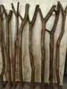 Palo de madera cruda rama tronco de árbol de madera cruda soporte para ropa barra para colgar ropa partición retro palo de madera soporte de madera maciza