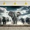 Fondo del Mundo Animal 2026 Transfronterizo Amazon Nuevo Decorativo Tapiz de Animales Dinosaurios Arreglo de Escena de Bosque