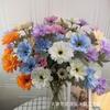 Venta al por mayor de fábrica simulación 6 cabezas Zinnia crisantemo hogar boda simulación flor arreglo floral fila guía de camino flores decorativas