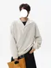 Sudadera con Capucha de Manga Larga con Textura Americana de Nicho, Falsa de Dos Piezas, Solapa, Otoño para Hombre, Patchwork, Top Casual de Manga Larga de Gama Alta