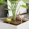 Barra protectora de tierra para macetas anti-gato y perro anti-vuelco para bebés protección anti-salpicaduras para niños bonsai aguja afloja-tierra cubierta de red protectora hueca