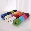 Cuerda de rafia hilo fino tejido sombrero de paja de verano para mujer, kit de materiales para tejer a mano DIY bolsa de ganchillo, cuerda de papel sin bordado