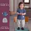 Conjunto de Ropa Infantil Youhe, Estilo Sencillo, Conjunto de Dos Piezas de Manga Corta Blanco y Azul con Nubes para Niño Pequeño, Ropa de Verano para Bebé Niño